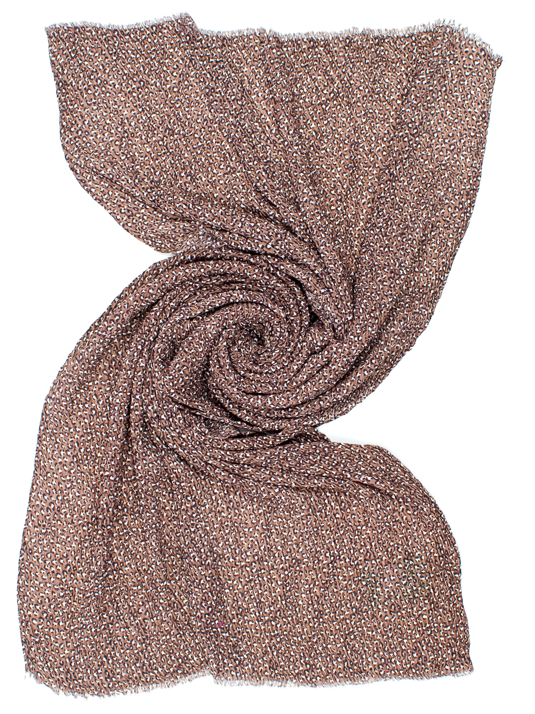 STOLA PLISSE' MICRO ANIMALIER, 85X185 - TAUPE